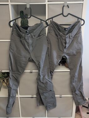 2 DU/ER Green/Gray Slim Pants
